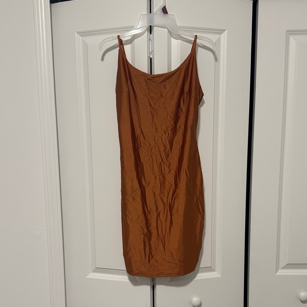 Iris Burnt Orange Slip Dress